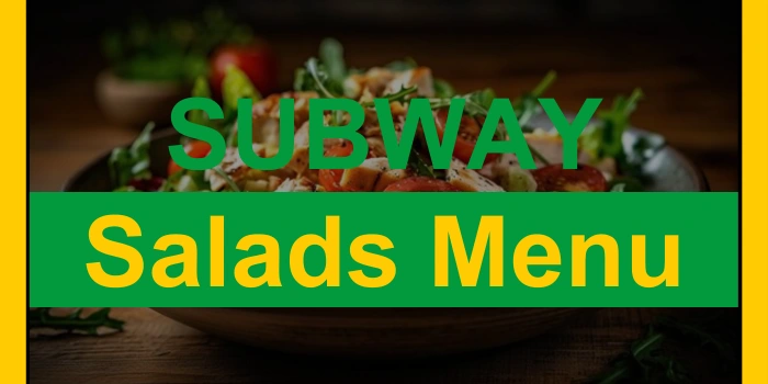 Subway Salads Menu